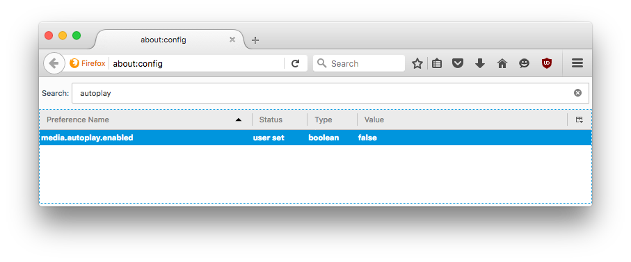 Double-click to set autoplay to false