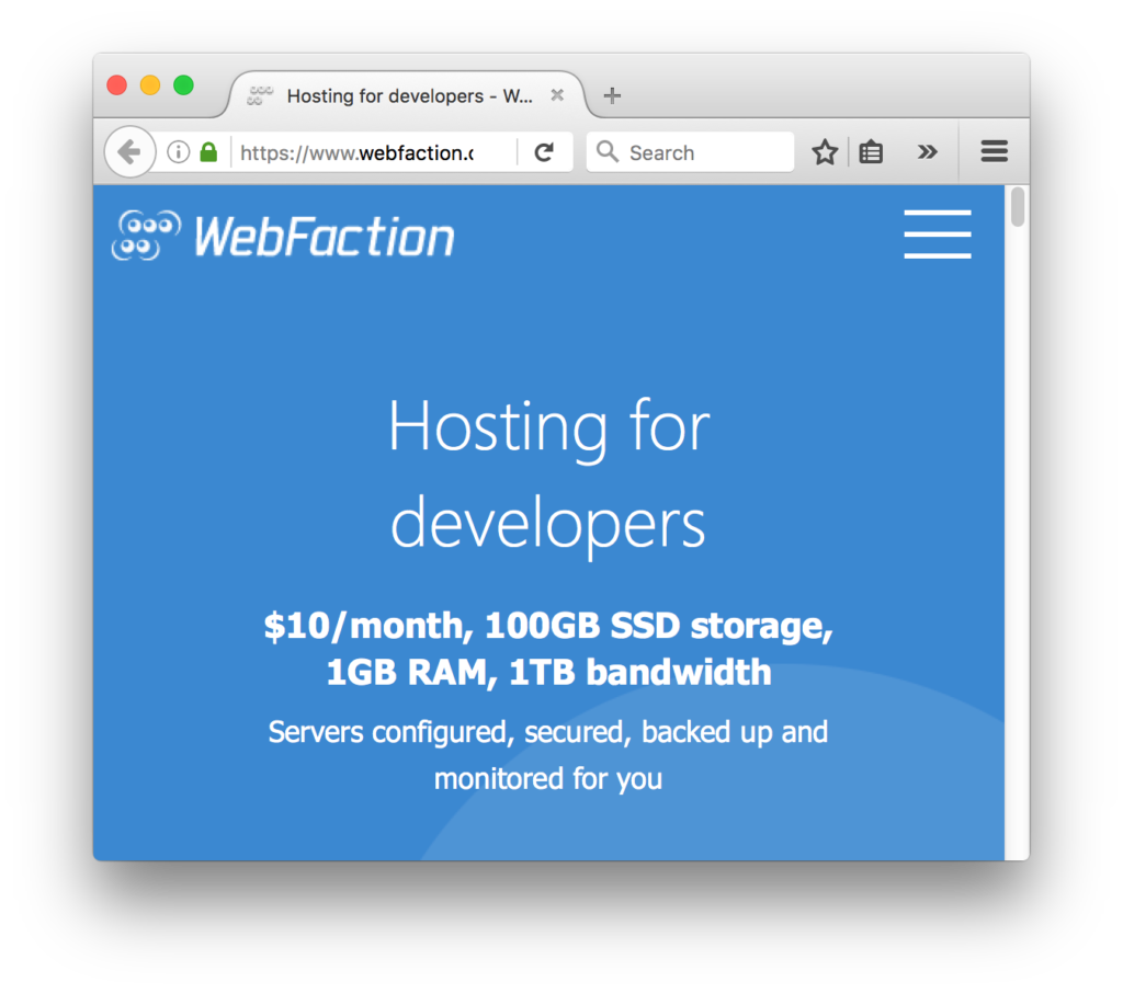 WebFaction - Hosting for developers